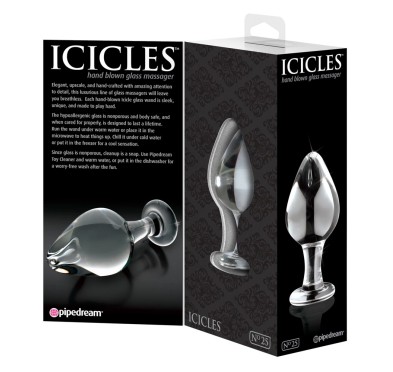 Icicles - Ekskluzywny Szklany Korek Idealny Do Masażu